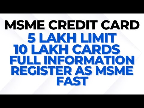 MSME Credit card | MSME Credit Card apply | How to apply msme credit card | Udyam credit card.