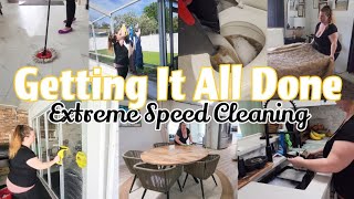 GETTING IT ALL DONE / EXTREME SPEED CLEAN WITH ME / INSIDE AND OUTSIDE CLEANING MOTIVATION