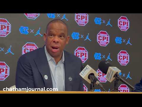 Carolina basketball coach Hubert Davis after win over SMU - 1.7.24