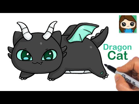 How to Draw a Dragon Cat | Aphmau Meemeow