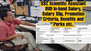 SSC Scientific Assistant IMD In-hand Salary, Promotion Criteria, Exam Pattern, Job Profile etc #ssc