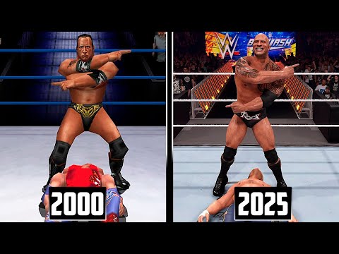 The Evolution Of The People's Elbow in WWE Games! (WWF Wrestlemania 2000 to WWE 2K25)