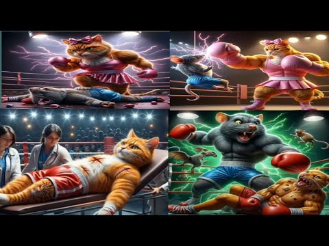 Dad Fighting Cat vs Rat fight match |#fighting #Cat #rat #ai #animalsfightingcompilation #youtube