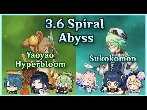 F2P Yaoyao Hyperbloom + Sukokomon | 3.6 Spiral Abyss | Floor 12 Continuous