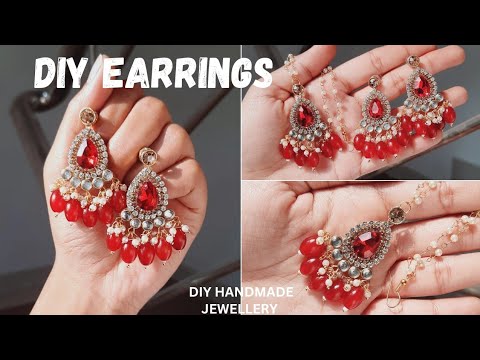 Diy Earrings and Mangtika making at Home | Handmade jewellery | Diy Crafts With Minnie