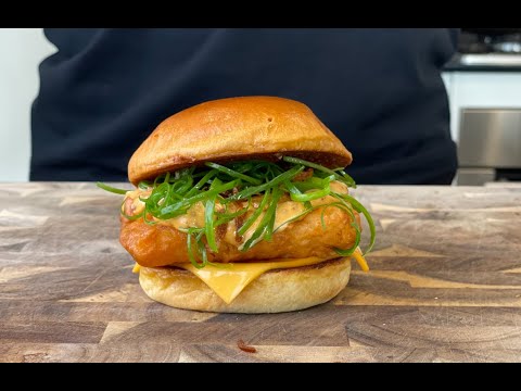 Fried Fish Sandwich with Chilli Crisp Mayo