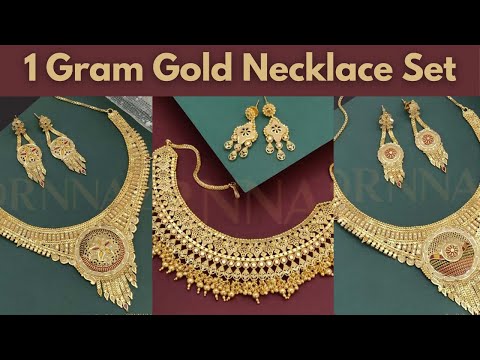 1 Gram Gold Necklace Online Shopping - 1 Gram Gold Necklace with Price - One Gram Gold Necklace Set