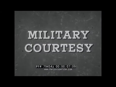 “MILITARY COURTESY” 1963 U.S. ARMY TRAINING FILM   WHEN TO SALUTE 79454z