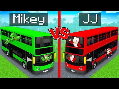 Mikey Family vs JJ Family Bus House in Minecraft (Maizen)