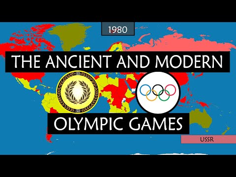 The History of the Ancient and Modern Olympic Games on a map