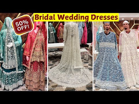 Wedding Season Spcl Designer Bridalwear Long Koti Sharara Tail Cut Long Frocks Farshi |Flat 50% OFF