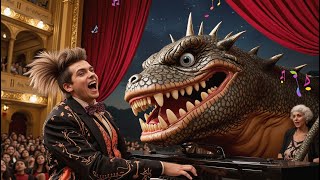 Dragon Circus Magic | Redheaded Pianist Performing in a Fantastical Show