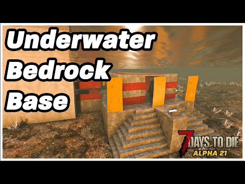 Horde night with an UNDERWATER BEDROCK base! (7 Days to Die: Alpha 21)