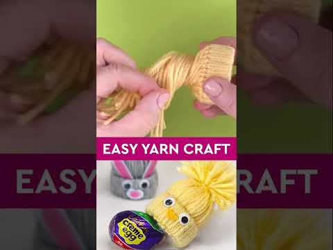 Easy Yarn Craft Chicks 🐣 Easter Springtime #studioknit #eastercraft #yarncraft