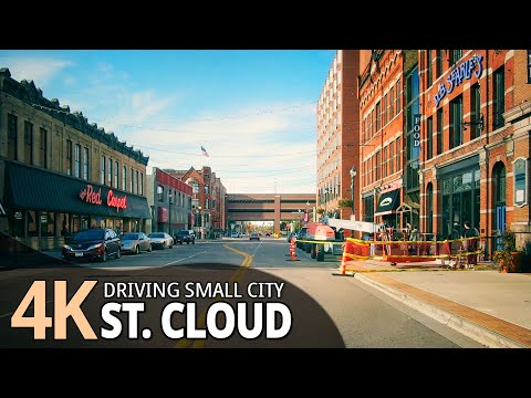 St.Cloud 4K60fps - Driving Small City - Minnesota, USA