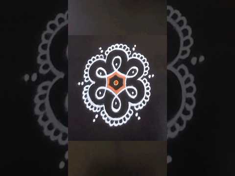 3×2 dot rangoli #simplerangoli #smallkolam #smallmuggulu #dailyrangoli