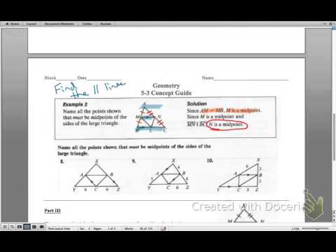 geometry 5-3 concept guide: theorems involving parallel lines