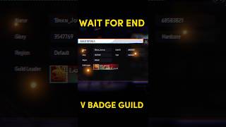 V Badge Guild Player #vbadge #vbadgeguildjoin #guildid #guildinfreefire