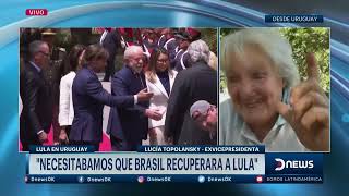 Lucia Topolansky en #DNEWS sobre la reunión de José Mujica y Lula da Silva