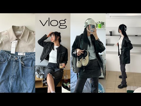 vlog✦ 언박싱 축복이 끝이 없다. 레이어드에 푸욱 빠진 출근룩. 봄 운동화 추천. 노컨텐츠. 밀로우먼. 민더리. 연희동 맛집&카페. 데일리룩. 직장인 일상브이로그