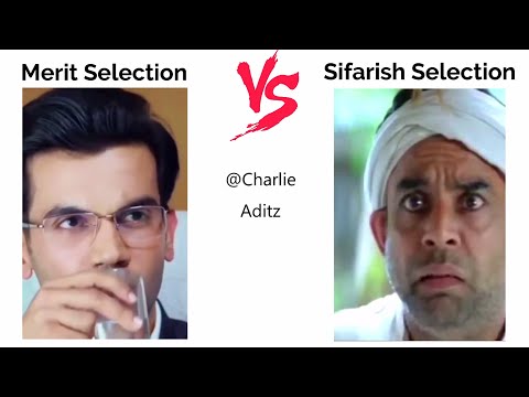 Merit Selection Vs Sifarish Selection #viralmemes #meme