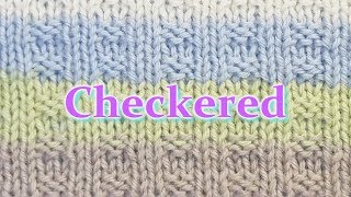 Checkered Knit Stitch Pattern