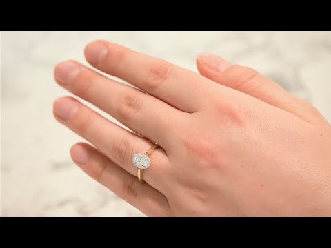 Oval Diamond Halo Engagement Ring | The Village Goldsmith