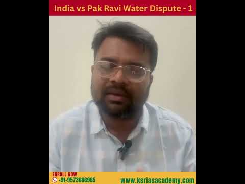 India vs Pak Ravi Water Dispute   1