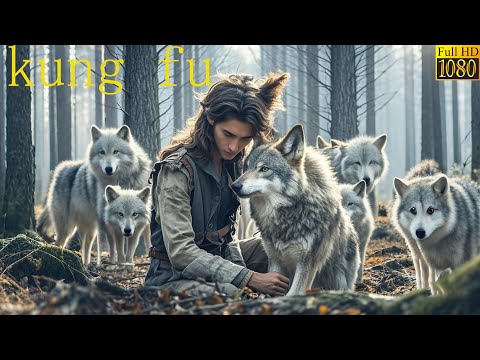 Kung Fu Movie! A boy raised by wolves gains wolf-like combat skills and defeats hundreds of enemies!