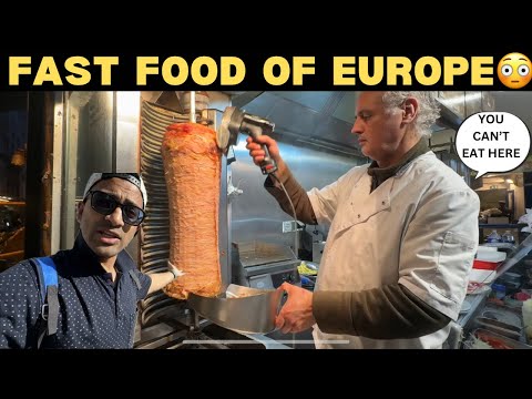 Eating Roadside food in France 🇫🇷 MOST Famous Chicken Kebab 😃 LAST DAY 😭