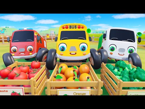 Old MacDonald Had A Farm Teaching Baby Car about Vegetables | Nursery Rhymes & Kids Songs TV