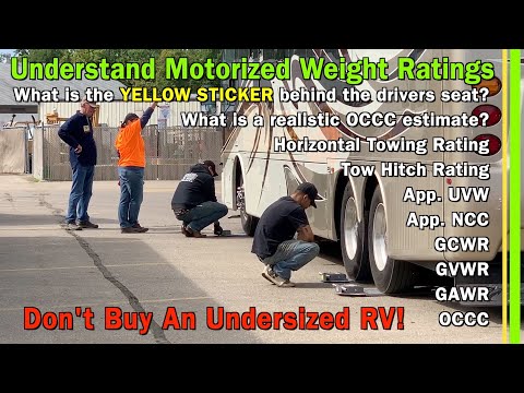 Understanding Motorhome Occupant Cargo Carrying Capacity | Motorized GVWR, GCWR, NCC Ratings | EP279