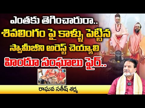 Raghava Satish Sharma Ultimate Warning to Fake Baba | Swamiji places feet on Shiva Linga | RED TV