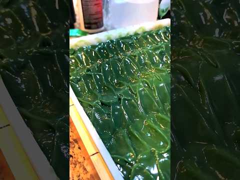 ASMR Cold Process Soap Making: Soothing Cypress & Chlorophyll | Relax & Enjoy #Shorts #EcoBeauty