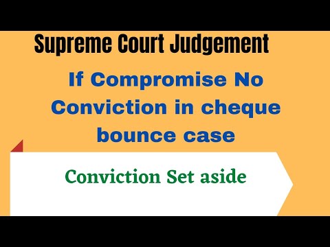 #chequebounce /Sec 138 NI Act/Supreme Court Judgements/After compromise no conviction/Acquittal