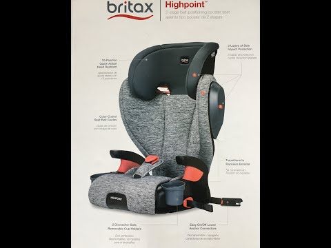 NEW 2019 release Britax Highpoint 2 Stage Belt-Positioning Booster Car Seat - assemble & disassemble