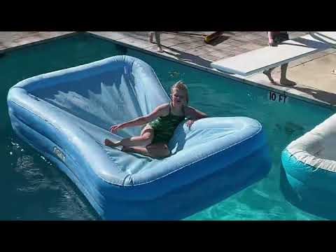 😄🚣 Kids Turn Inflatable Pools into Boats - Ultimate Fun & Diving Board Adventures!