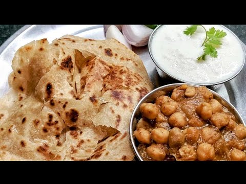 इस तारिके से बनाये छोले मसाला के साथ में लच्छा पराठा  / Chole masala Lachcha Paratha