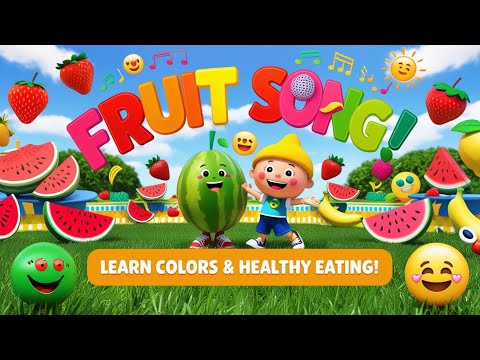 Fruit Song 🍓🍉🍎 | Fun and Educational Song for Kids | Learn Colors and Healthy Eating