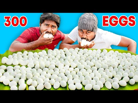 300 Egg Eating Challenge 🥚🥚😋😂