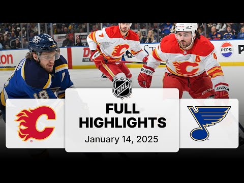 NHL Highlights | Flames vs. Blues | January 14, 2025