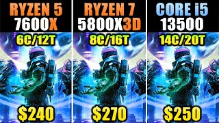 R5 7600X vs R7 5800X3D vs i5 13500 - RTX 4090 & 4070 - 1080p, 1440p Benchmarks