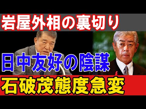 岩野大臣の裏切りと日中友好の陰謀！石破茂態度急変の真相!!