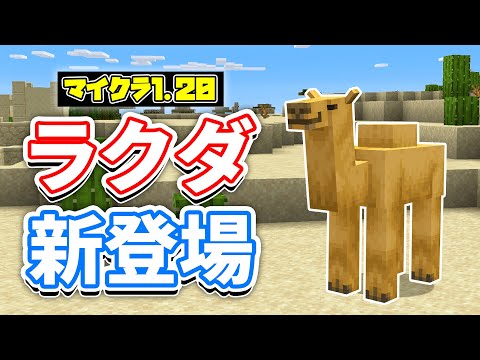 【マイクラ1.20】ラクダ(Camel)が新登場！竹ブロック・吊り看板・模様入り本棚・イカダなど詳しく解説‼【マインクラフト1.20】SNAPSHOT 22W42A