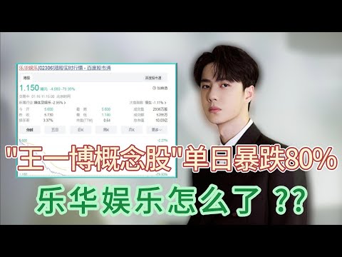 “王一博概念股”单日暴跌80%,乐华娱乐怎么了？