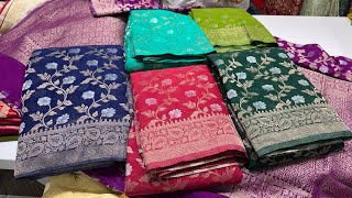 Pure Banarasi Khaddi Georgette Mashru Silk Tissue Georgette Unique Collection