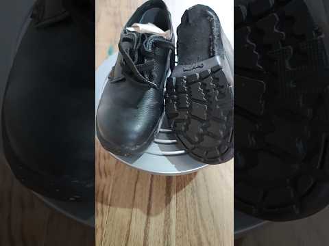 Safety shoe sole replacement.. #safetyshoes #repair #shoes