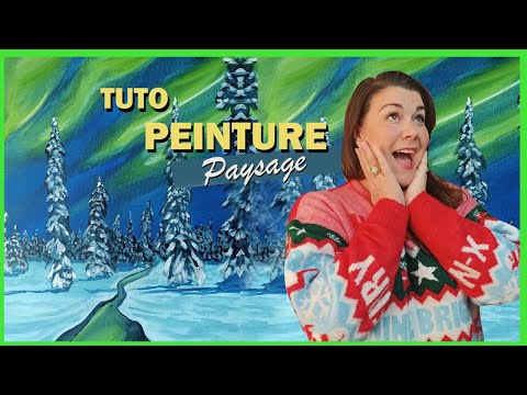 TUTO PEINTURE PYSAGE : Comment peindre des aurores boréales ?