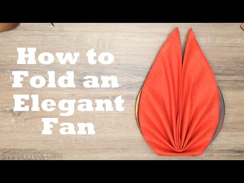 Elegant Fan Napkin Folding Tutorial - 1 minute video tutorial - Episode 47