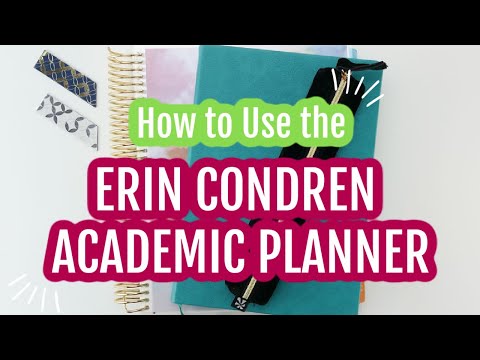 How to Use the Erin Condren Academic Planner